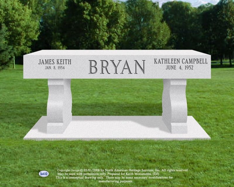 Bryan Gray Bench Memorial for Two PeopleBryan Gray Bench Memorial for Two People