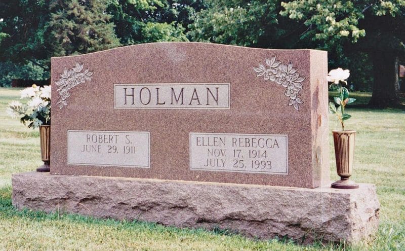 Holman Polished Pink Granite with Dogwood and Gold Vase